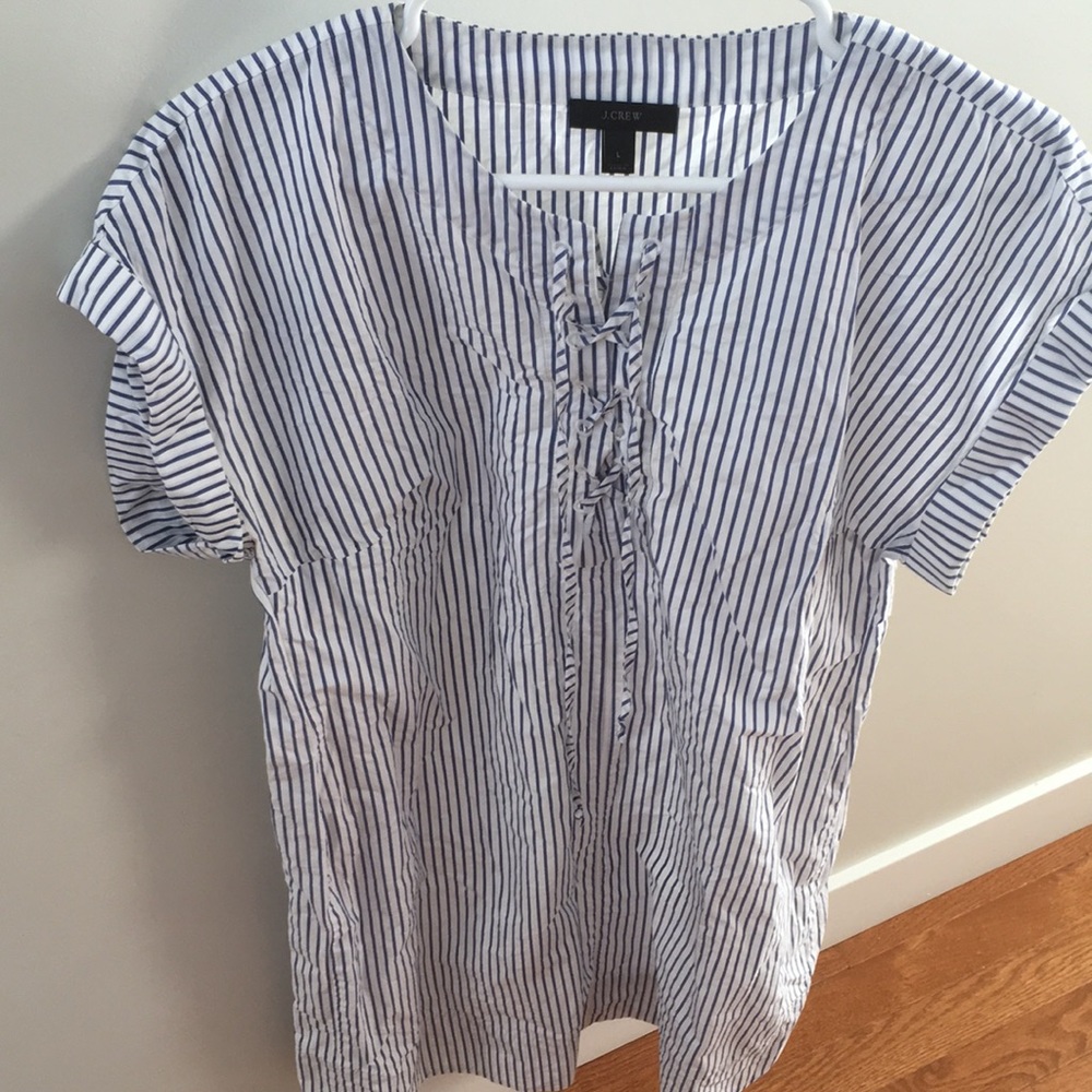J crew blue strip dress/coverup